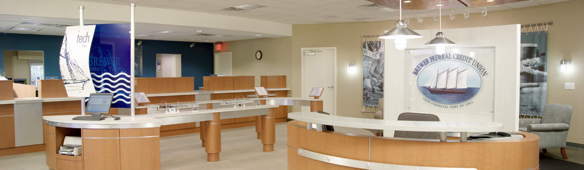 interior photo of brewer federal credit union